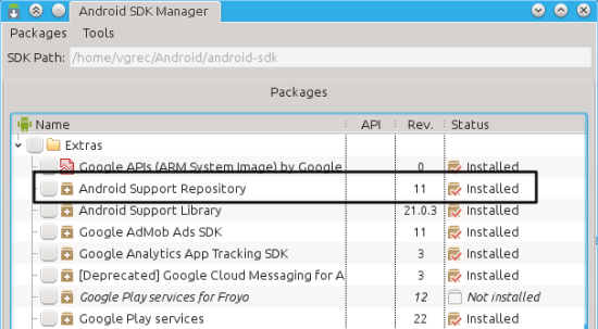 android sdk manager